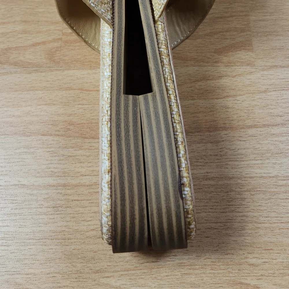 Steve Madden‎ / Madden Girl Hailey Raffia Beige Slide On Flat Sandals Size 9
